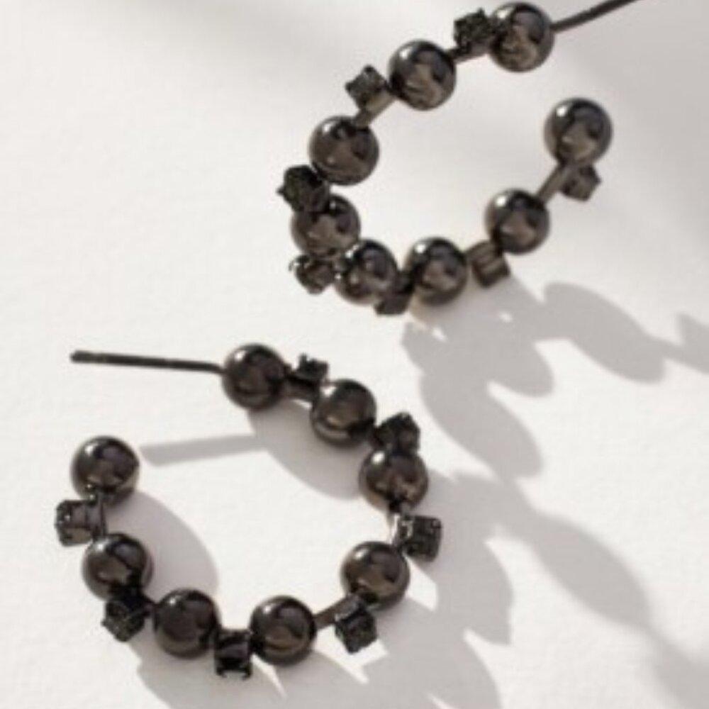 Antrhopologie Small Ball Open Hoop Earrings $38 NWT
